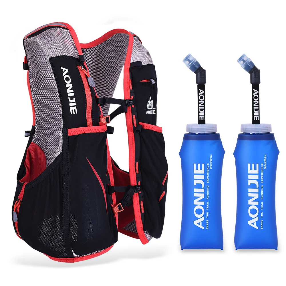 Sale AONIJIE Bicycle Bike Bag Marathon Hydration Vest Pack Water Bladder Pack with Extra Hydration Flack Bottle Running Water Bags 0