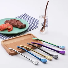 Чайный фильтр из соломы для питья Yerba mate, соломинки из нержавеющей стали, ложка для тыквы, многоразовые чайные инструменты, моющиеся аксессуары для бара