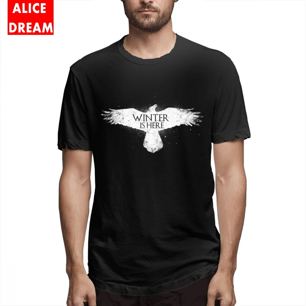 Winter Is Here Game OF Thrones Tee Boy Rock Roll Soft Cotton Round Neck S-6XL Plus Size Homme Shirt | Мужская одежда