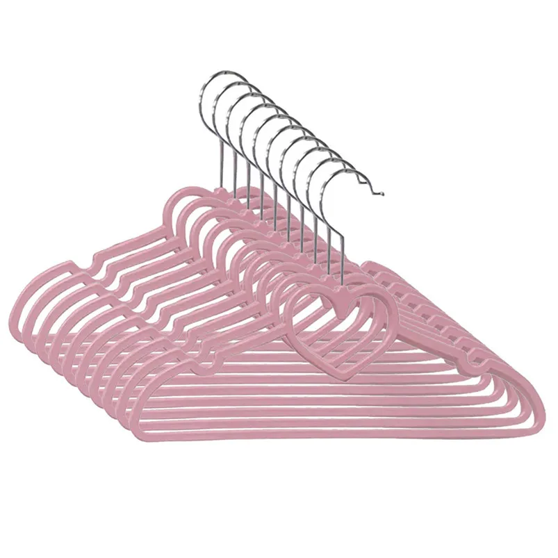 10pcs Drying Rack Multifunctional Heart Bow Shaped Plastic Hanger for Suits Non Slip 40CM Clothes Hangers Organization 35MR2204