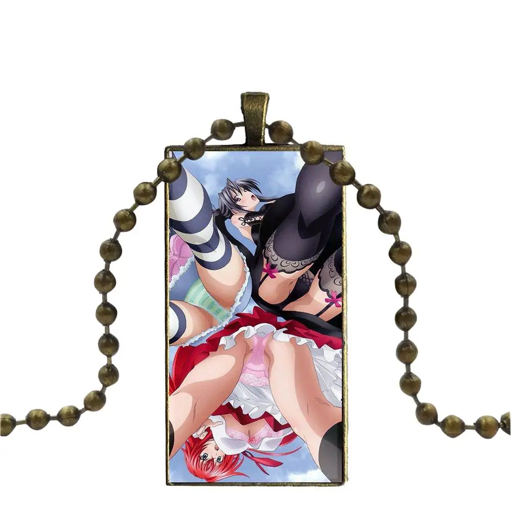 Akeno Rias Gremory старшеклассник Dxd стеклянный кулон ожерелье ручной работы полукулон