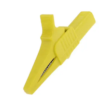 

1000V 32A Yellow Plastic Coated Metal Alligator Clip for Multimeter