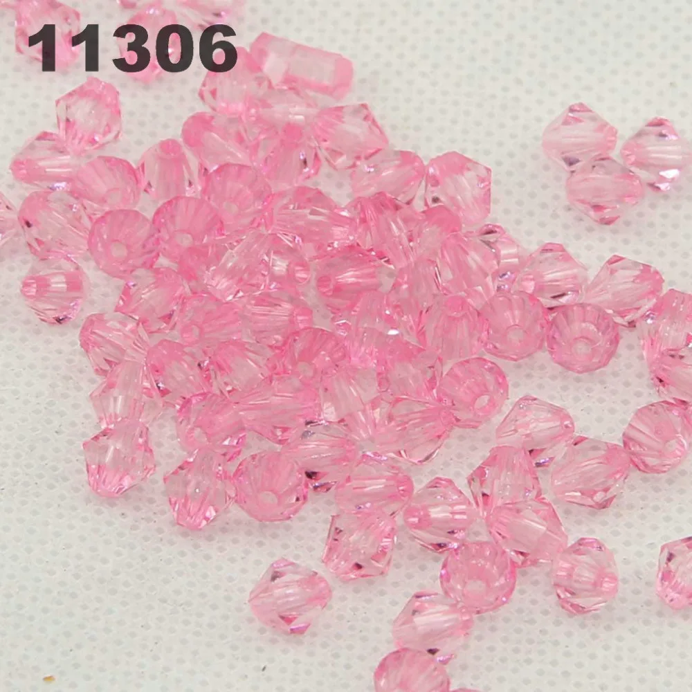 

6 mm Diy Lucite Bicone Transparent Acrylic Beads spacer (100 pcs) B