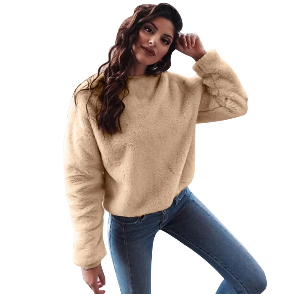 

2019 Autumn Sweater Women Fashion Casual Tops Blend Fuzzy Pullover Jumper Loose Sweater Jumper Pull Femme Sueter Mujer Invierno