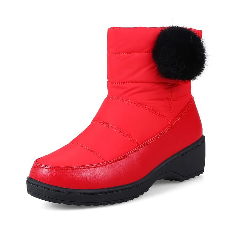 

SONDR snow boots Short Plush winter shoes woman platform botines mujer 2019 white red botki damskie rubber ankle buty damskie