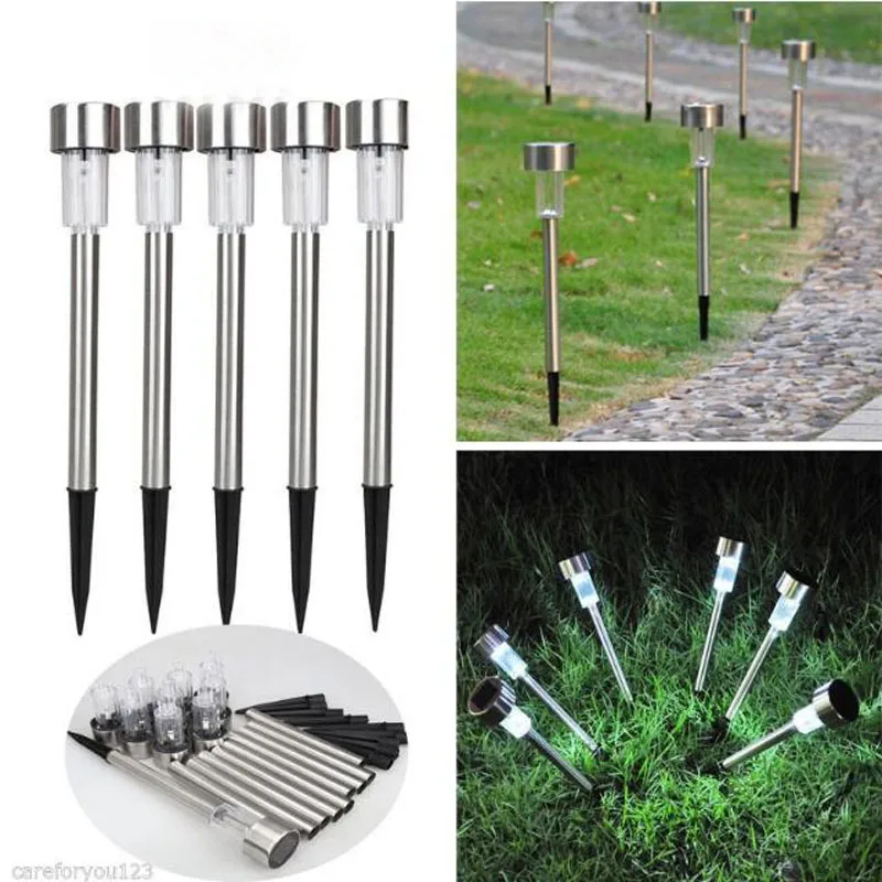 

1 PC Waterproof Solar LED Path Outdoor Garden Lawn Stainless Steel Fashion Spot Lamp LED Holiday Yard Lighting Garden Decoration