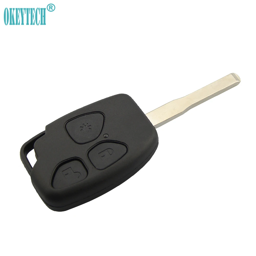 OkeyTech стиль Замена дистанционный Автомобильный ключ корпус Fob хорошее качество для индийского Mahindra ключ 3 кнопки Uncut Пустой клинок