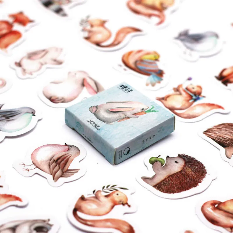 

40 PCS Lovely Little Hedgehog Sticker Animal Decals Stickers Gifts for Children to Laptop Suitcase Guitar Fridge Bicycle Car