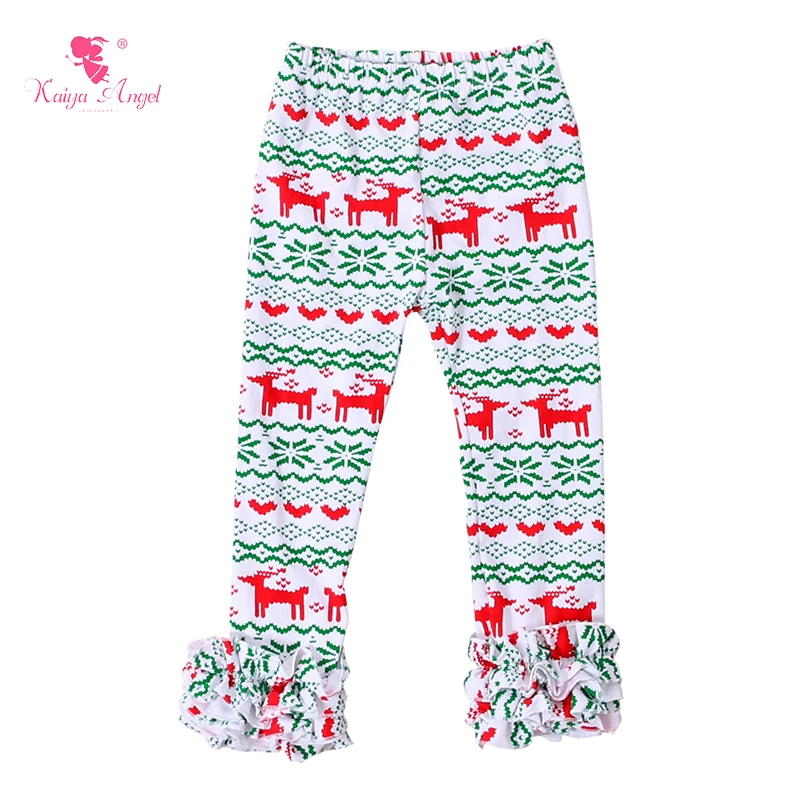 Buy 1 Piece Girls Leggings Ruffle Pants Christmas