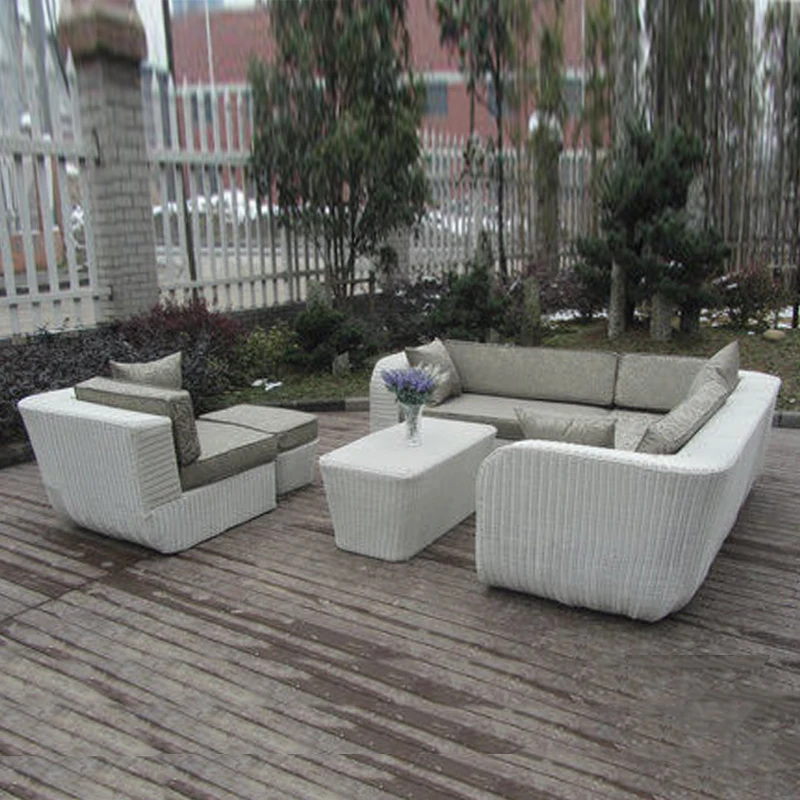 6-pcs PE rattan beach sofasPastoralism Home Indoor / Outdoor Rattan Sofa For Living Room | Мебель