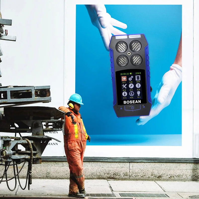 Gas Detector Oxygen O2 H2S Carbon Monoxide CO Flammable 4 in 1 Gas Analyzer Monitor Toxic Gas and Harmful Gas Leak Detector (3)