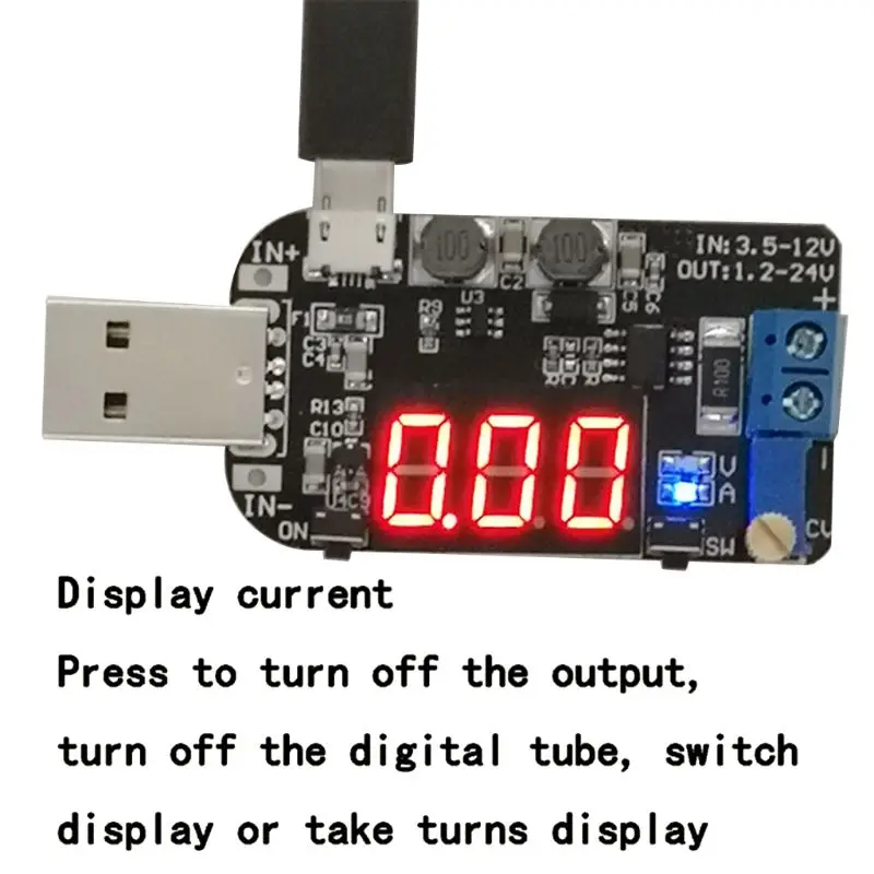 XY-UP USB Boost/модуль питания Buck Input-DC-3.5-12V Output-DC-1.2-24V USB Шаг вверх/вниз Регулируемый преобразователь