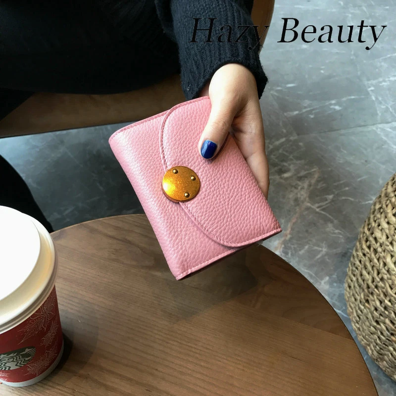 

Hazy beauty New genuine leather women mini wallets super chic madam love money purse high quality girls coin purse DH522