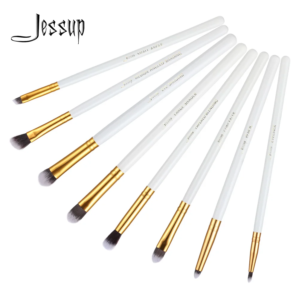 Jessup brushes 8pcs Kits Eye Brush Set Blending Eyeshadow Angled