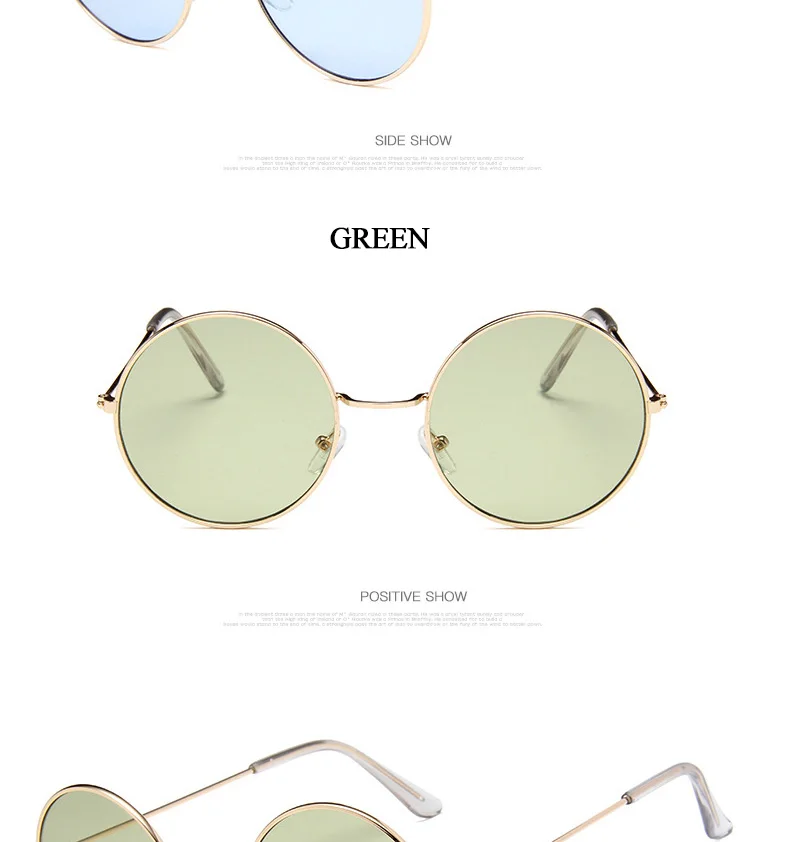 SIMPRECT ретро круглые очки Для женщин 2019 Брендовая Дизайнерская обувь UV400 винтажная металлическая оправа солнцезащитные очки мода люнет De Soleil