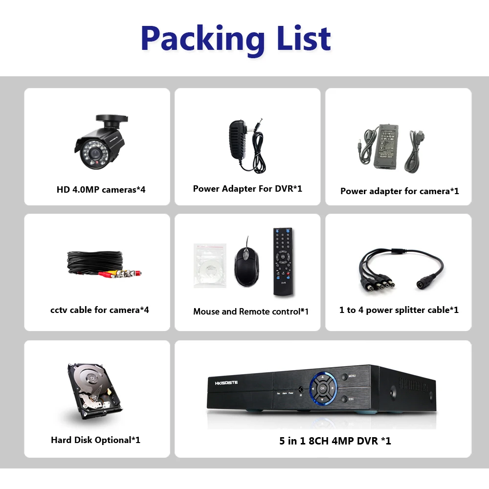 Full HD 8CH 4MP DVR CCTV System Kit 4MP Outdoor AHD Camera Waterproof IR P2P Security Video Surveillance Set 2TB hard disk Full HD 8CH 4MP DVR CCTV System Kit 4MP Outdoor AHD Camera Waterproof IR P2P Security Video Surveillance Set 2TB hard disk