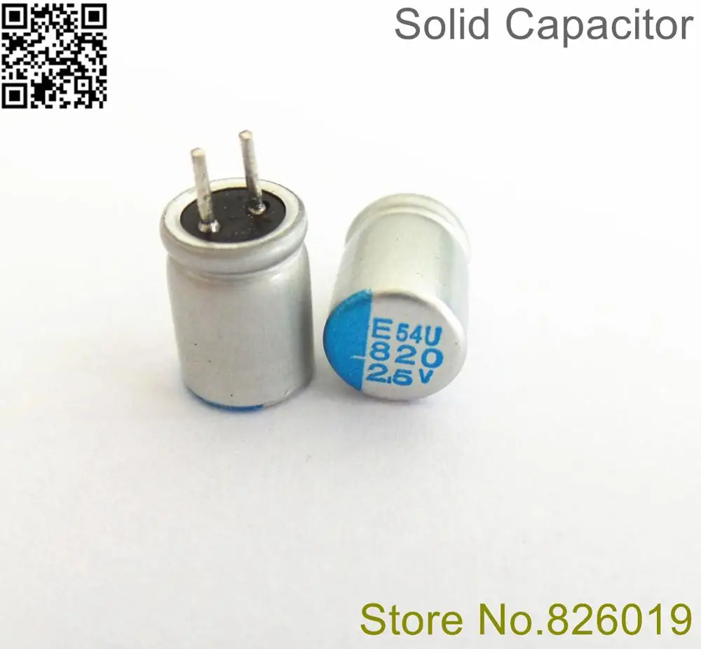 Sólidos para Motherboard Lote 2.5 v 820 uf Capacitores Eletrolíticos Baixo Esr 100 6*8 Pçs –