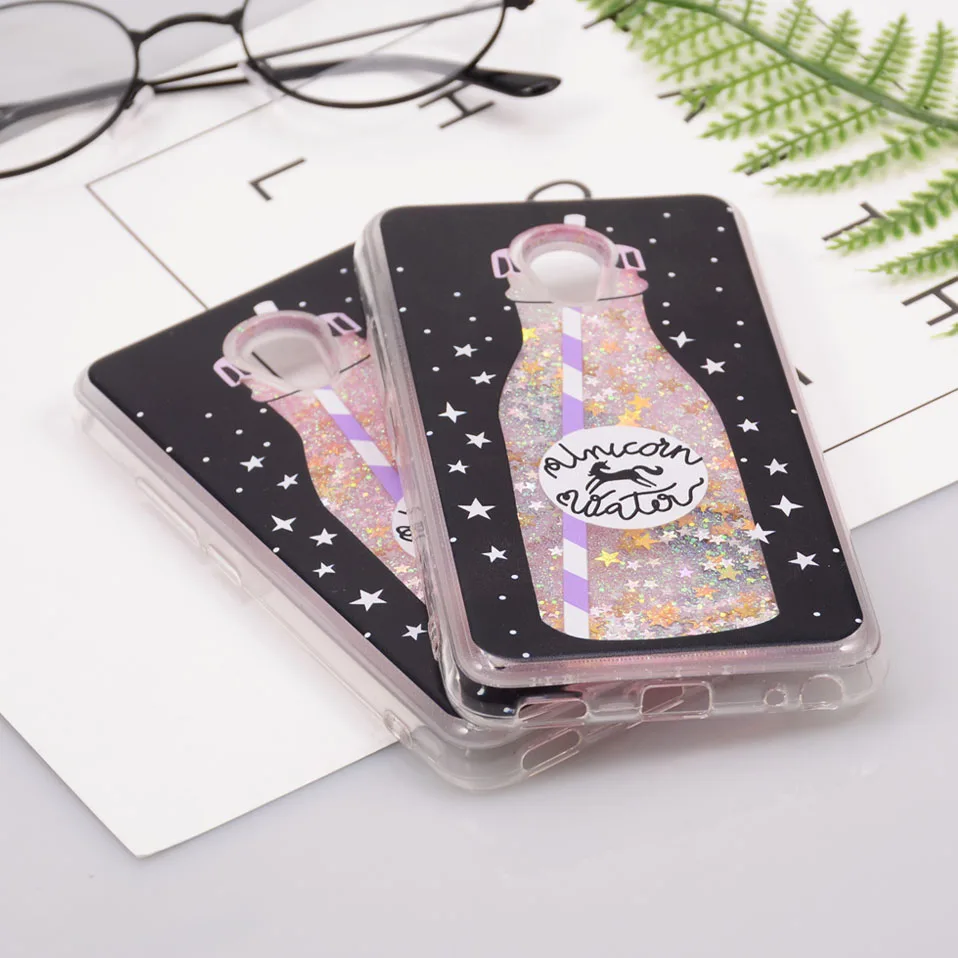 Reaoom for Meizu M5 Case Glitter Dynamic Liquid Star Quicksand Colorful Cute Bottle Unicorn Clear Cover Capa for Meilan 5        (4)