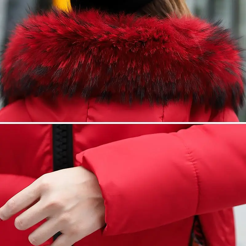 Plus size long slim solid parka women jacket coat winter jacket women fashion coat female 2019 new women coat jackets female