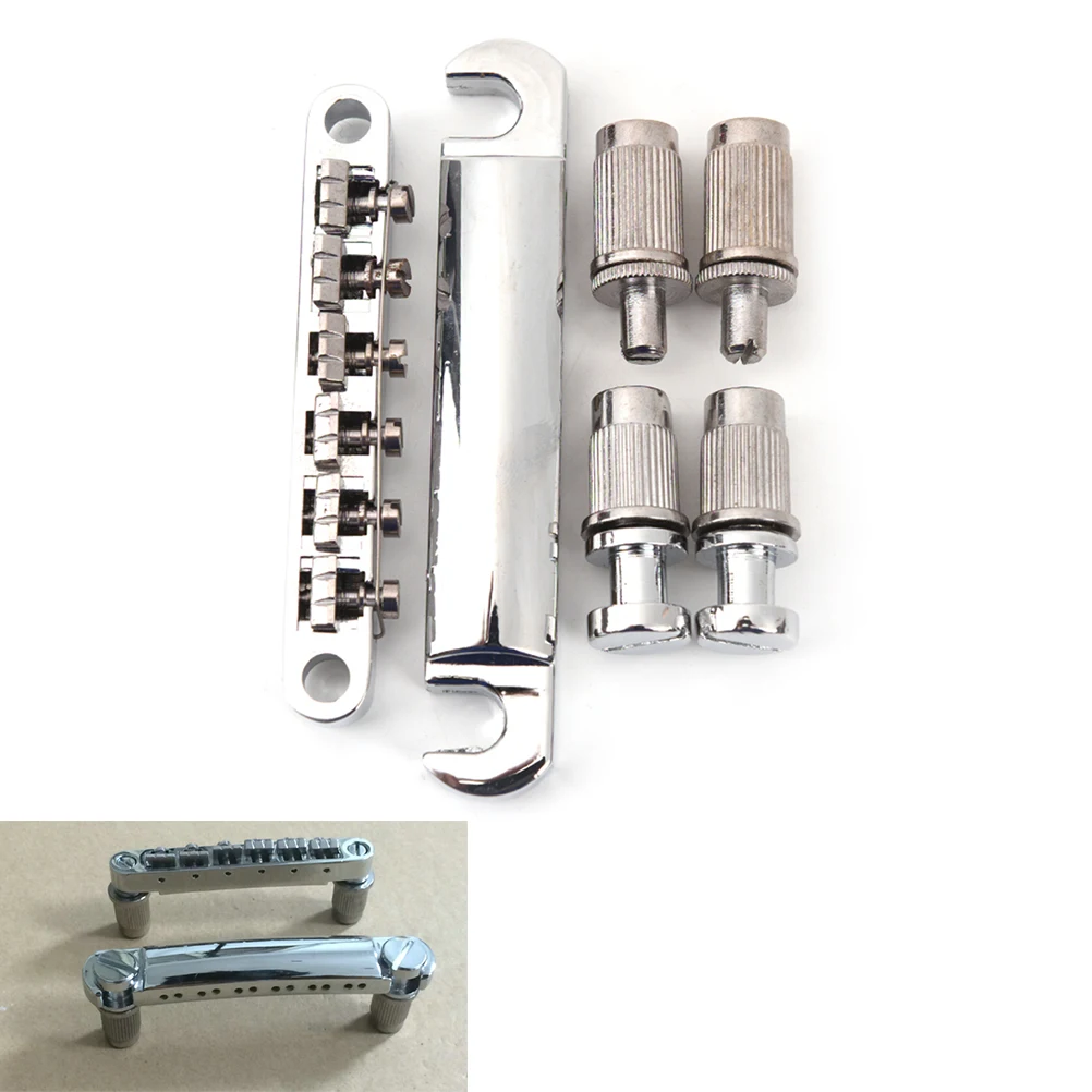 

1set Silver 12 String Tune-O-Matic Tailpiece & Bridge Kit Set For Electric Guitar