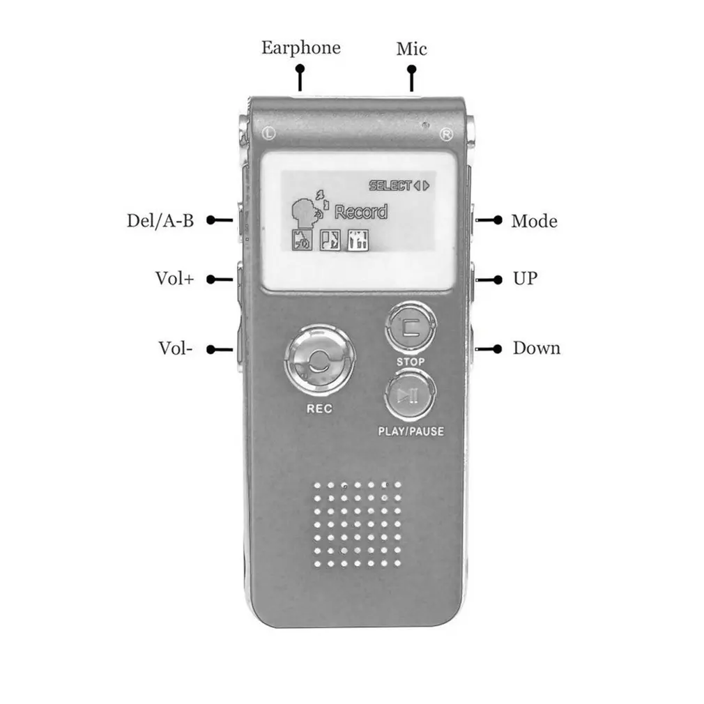 Multifunction,Digital Voice Recorder, 8G USB Rechargeable,Audio Voice Recording Dictaphone,WAV MP3 Player