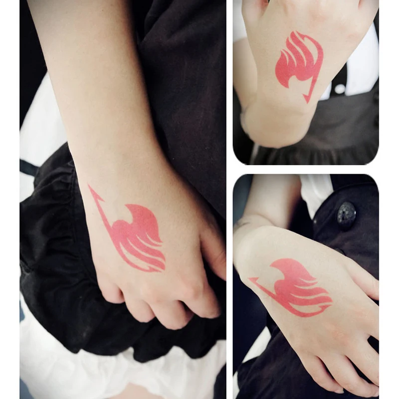Fairy Tail Natsu Dragneel Cosplay Anime Cartoon Logo Props Waterproof Animation Cartoon Logo Temporary Tattoo Stickers Xr098 Stickers Stickers Cartoon Stickersanime Sticker Aliexpress