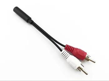 

100PCS Computer Speaker Cord 3.5mm Stereo Splitter Audio Cable Female To Dual 2* RCA Male Converter Adapter Cable