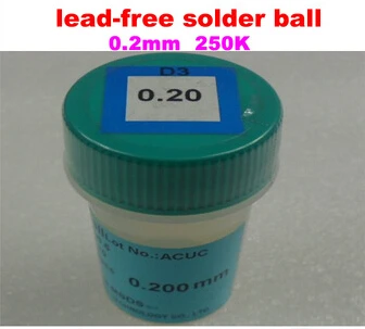 

1PCS PMTC 250K 0.2mm lead free lead-free solder ball for bga reballing solder balls