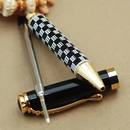 JINHAO 500 благородная черная и Золотая шариковая ручка шахматная доска бизнес и школьные принадлежности Высокое качество Лучший дизайн подарочные ручки