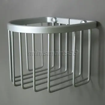 

Wholesale Aluminum Bathroom Supplies Toilet Paper Holder Tissue Roll Paper Box Wall Mounted Basket Holder Multifunction Shelf