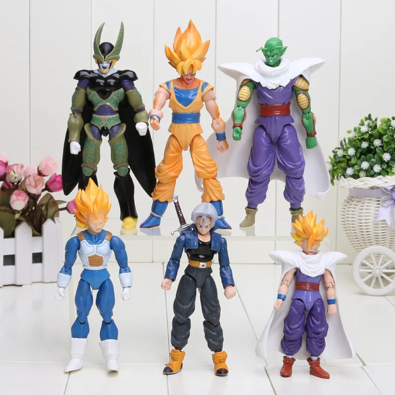 Dragon Ball Z Joint Movable Vegeta Piccolo Son Gohan Son Goku Trunks Gogeta PVC Action Figure Toys