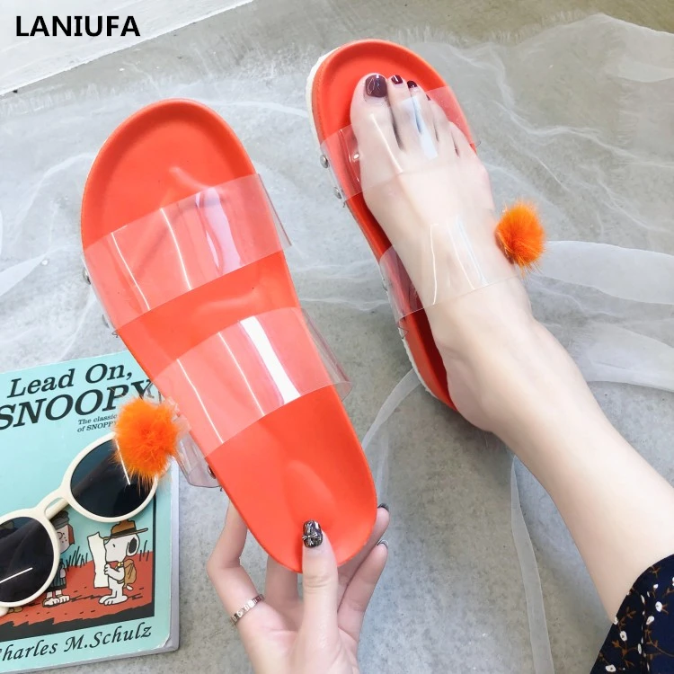 

flats Women Summer Sandals Slipper women Indoor Outdoor PVC Flip-flops Beach Shoes women Casual Slipper zapatos mujer &341
