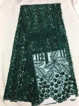 

African Lace Fabric 2018 High Quality 3D Lace French Net Lace Fabrics 2018 African Nigerian Lace Fabrics For Wedding (FJ-11-18
