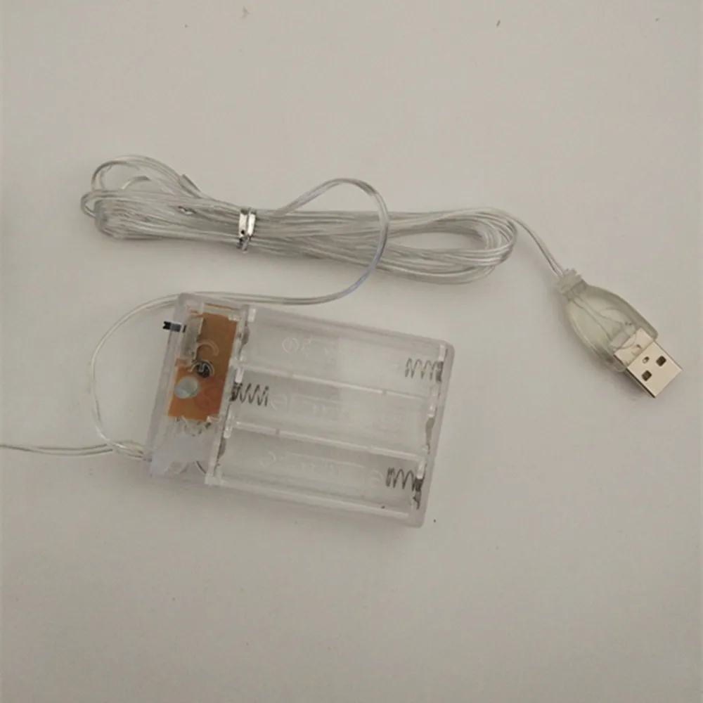 Светодиодная Мерцающая гирлянда YIYANG с питанием от USB батарейки AA 2 5 м|Праздничное