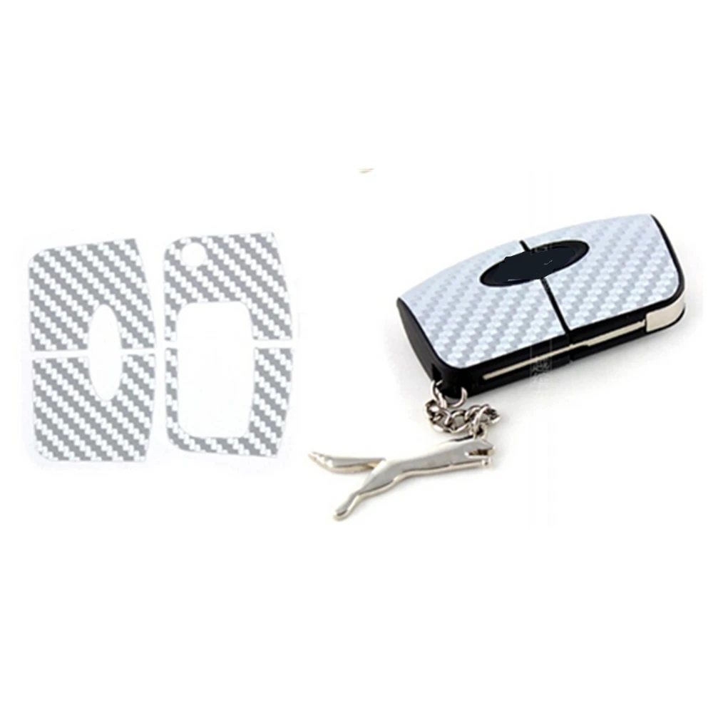 Carbon fiber car key sticker cover case for Ford Focus 2 3 2009 To 2012 for Fiesta Ecosport 2012 2013 2014 car styling 2pcs car key cover