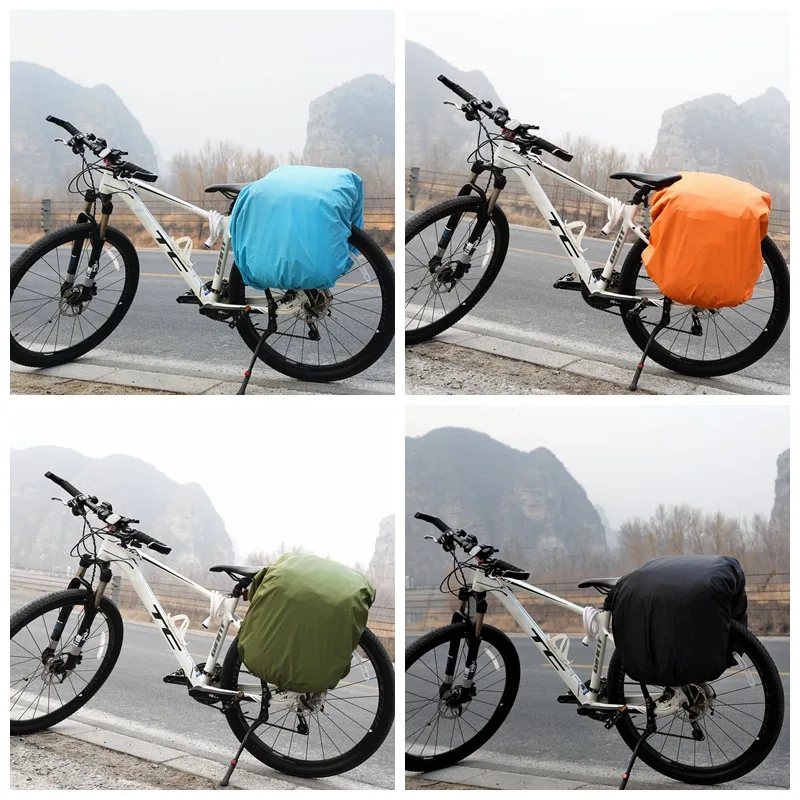 Discount Rainproof Saddlebag Bicycle Bag Rain Cover Motorcycle Riding Rear Seat Bag Cycling Backpack Travel Bags Dustproof Cover For Bike 9