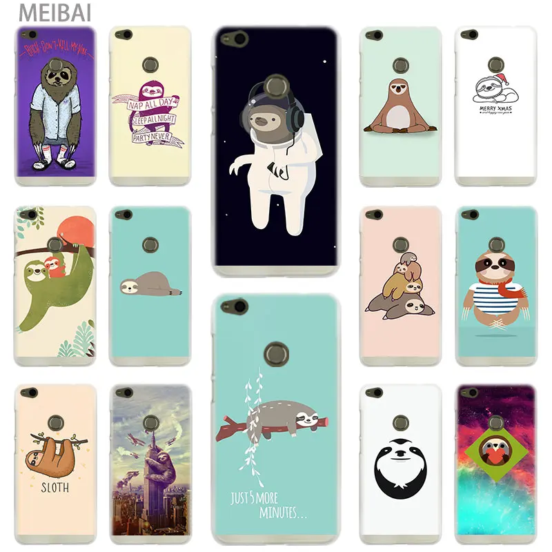 

MEIBAI cute lazy sloth Transparent Hard case for Huawei Y6 pro Y3 Y5 2017 Y3 ii Y5 ii Nova 3i Y5 Y7 prime 2018 cover Y9 2018