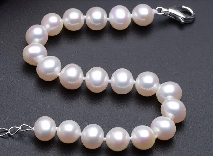 

7.5-8"8-9MM NATURAL SOUTH WHITE PEARL BRACELET 28%