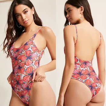

One Piece Swimsuits Women Vintage Купальник женский Push Up Printed Bathing Monokini Swimwear Beach Wear Maillot De Bain