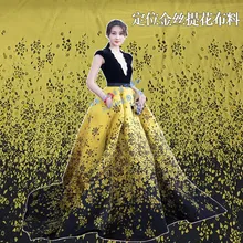 Пряжа окрашенная Золотая и серебряная нить жаккардовая ткань для позирования ткани для одежды высокого качества передовой пользовательской ткани для одежды весна и лето