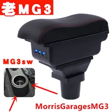 Для MorrisGaragesMG3 mg3 подлокотник коробка центральный магазин содержание коробка для хранения с подстаканником пепельница Продукты Интерфейс USB 2007-2016
