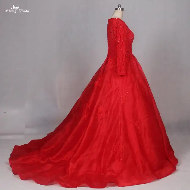 Red Crystal Wedding Dress