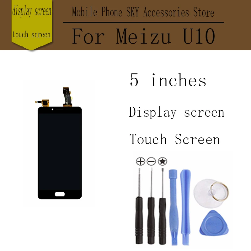 

For Meizu U10 LCD Display + Digitizer Touch Screen 100% NEW High Quality 5.0 inch Cellphone Free Shipping