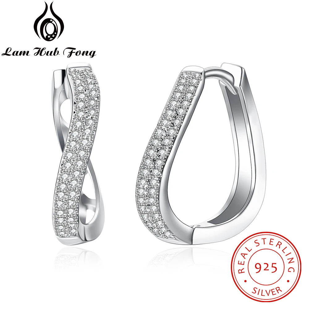 Серьги кольца женские изогнутые серебряного цвета с цирконом|hoop earrings|earrings