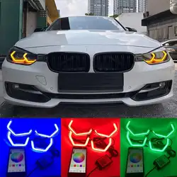 WI-FI RGB Multi-Цвет M4 знаковых Стиль светодио дный Хрустальный Ангел глаз свет Наборы для BMW 2 серии M235i 220i 228i 218i M240i 230i 2014-2018