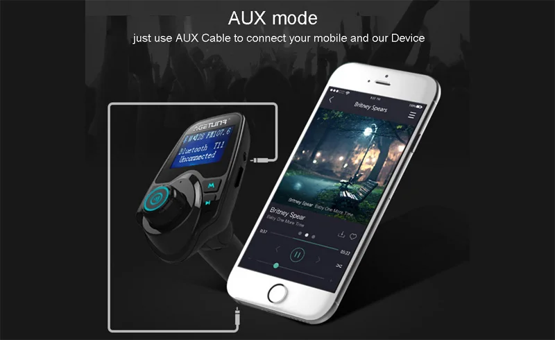 Автомобильный комплект AGETUNR T11 Bluetooth комплект для громкой связи mp3-плеер fm-передатчик двойной зарядное устройство USB 5 В 2.1A Поддержка TF карты и U диск