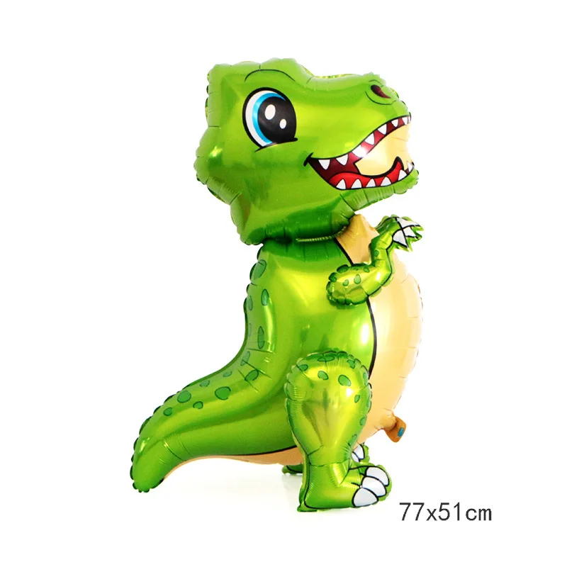 Динозавр номер фольга конфетти для воздушного шара латексные шары для мальчиков день рождения динозавры вечерние украшения мир Юрского периода джунгли вечерние украшения - Цвет: 3D green dinasour