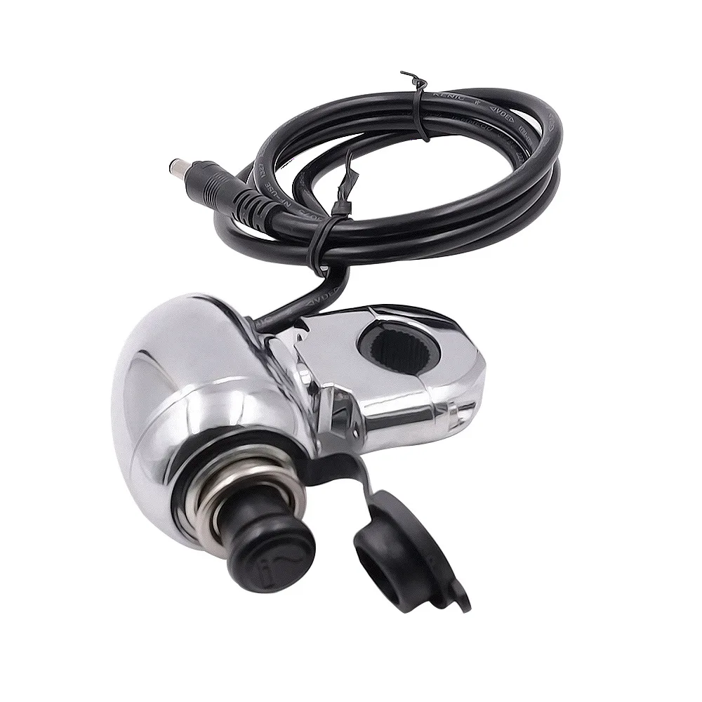 

2018 High-end Metal 12v Motorcycle Motocross handle Cigarette Lighter Socket with Cigarette Butts Adapters