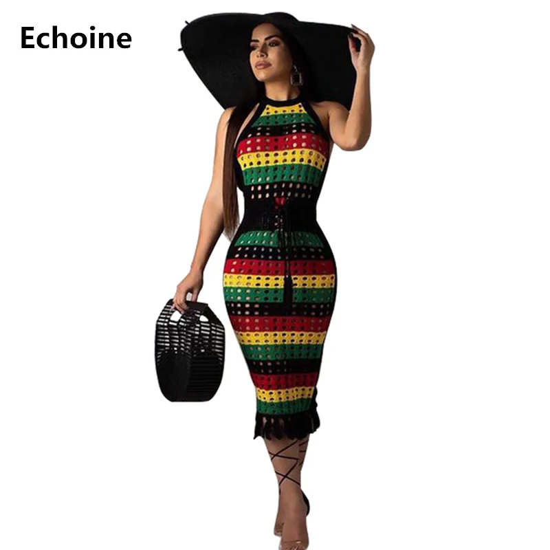 colorful fringe dress