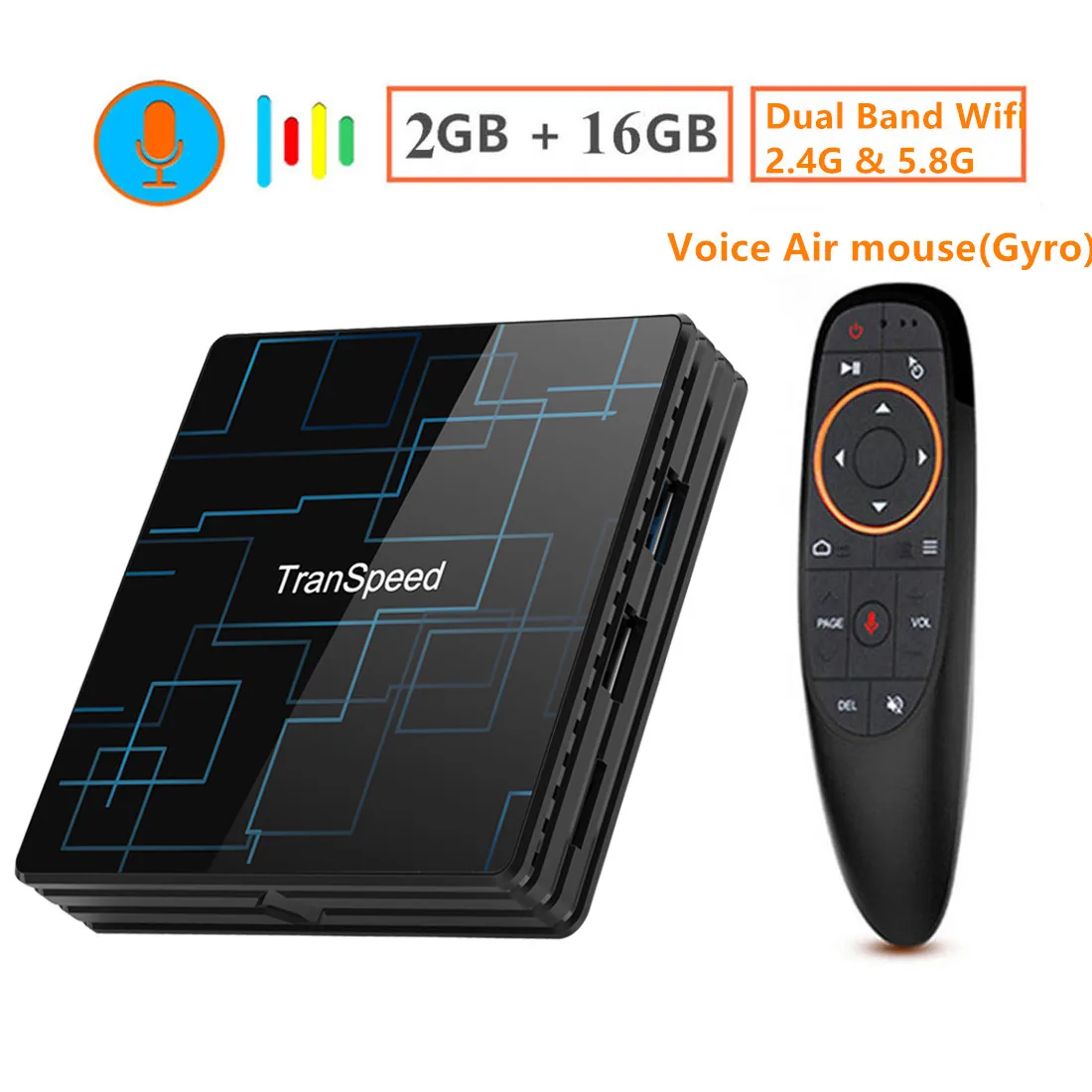 TR99 мини+ Android 9,0 ТВ приставка Google Assistant RK3318 4K 3D Utral 4G 64G tv Wifi медиаплеер Play Store быстрая IP ТВ приставка - Цвет: 2G 16G with Voice